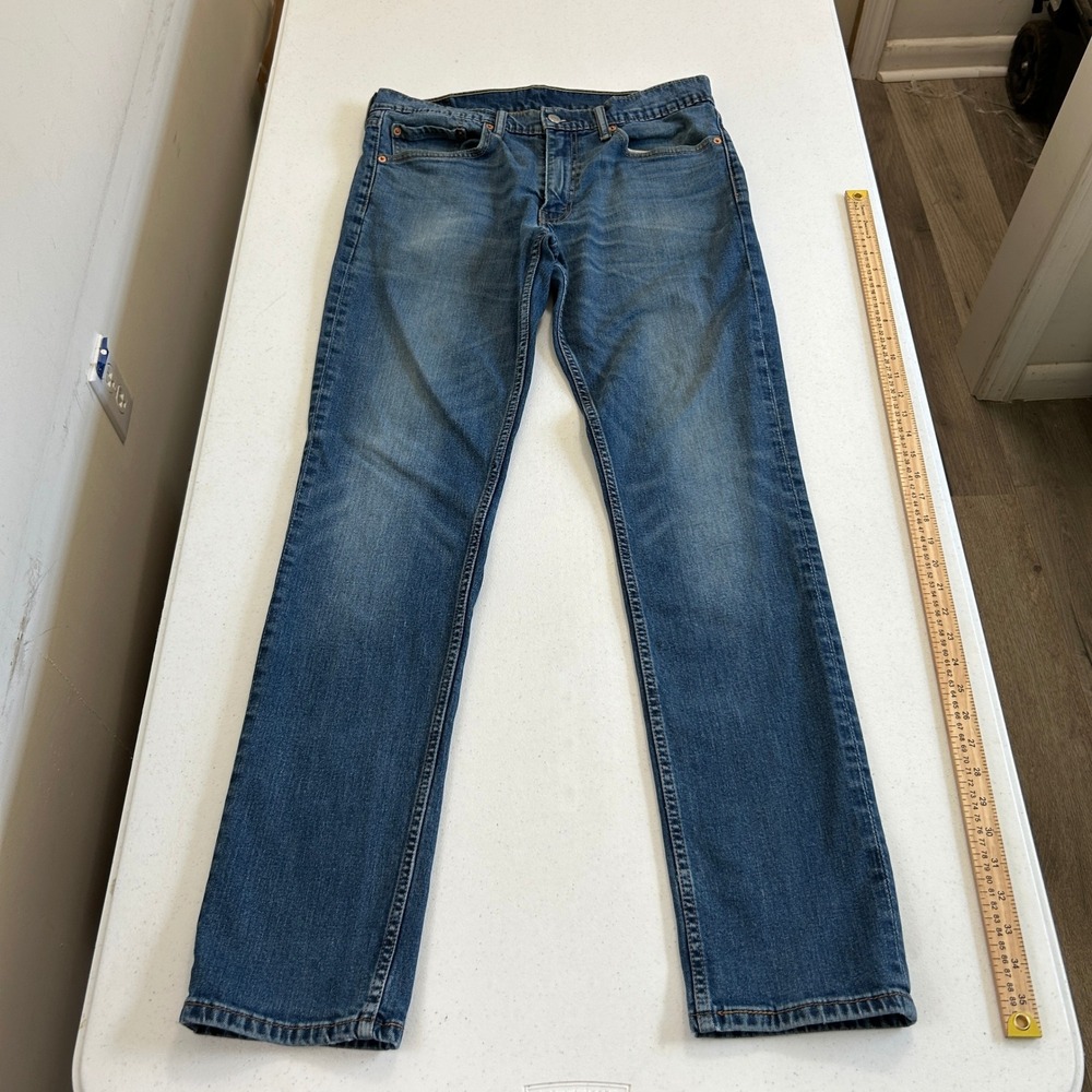 Levis 511 Slim Fit Mens Jeans 34x34 Medium Wash Blue Denim 04511-1163
